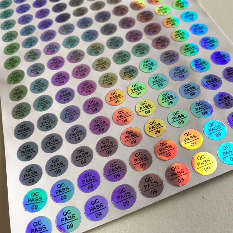 Custom Printed 3D hologram silver pvc stickers labels shining adhesive original hologram sticker