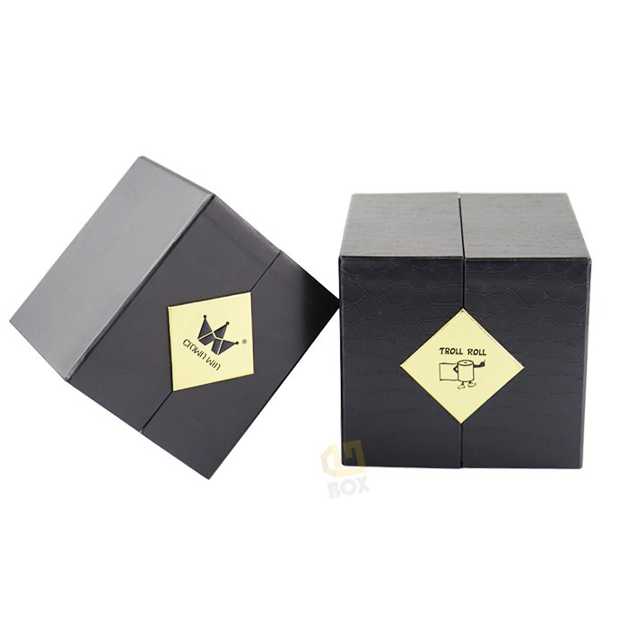 kutusu square paper luxury custom home fragrance package scented rigid board vessels jar lid and gift box with eva insert