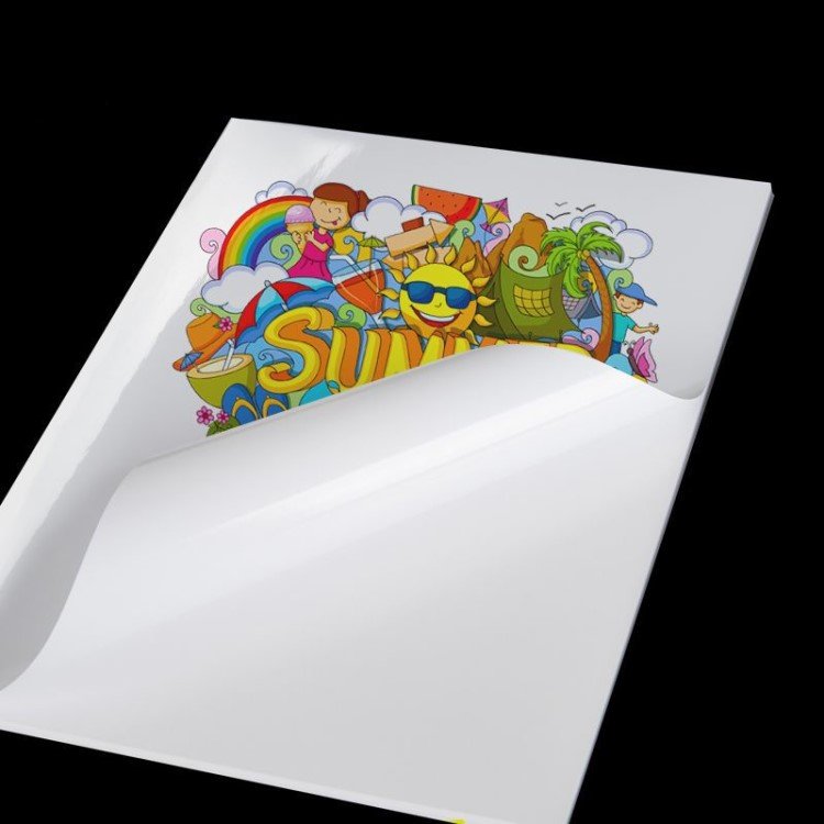 A4 Printable Waterproof Photo Glossy White Vinyl Sticker Paper For Inkjet Printer