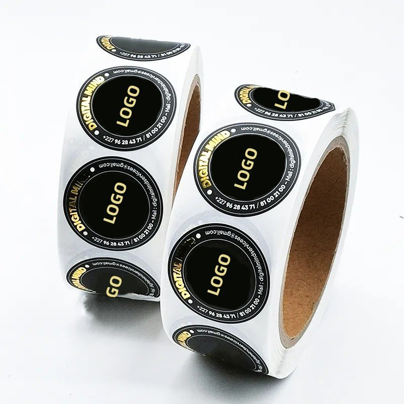 Factory Cheap Price Round Gold Waterproof Vinyl Label Custom Thank You Stickers Instead of Your Logo