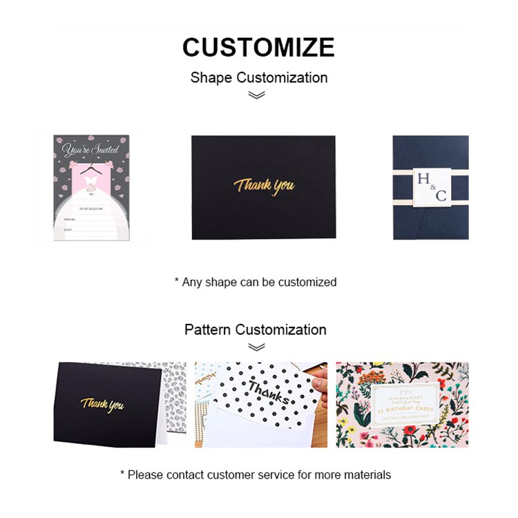 Printing Your Own Logo Postcard Greeting Cards With Envelope And Stickers