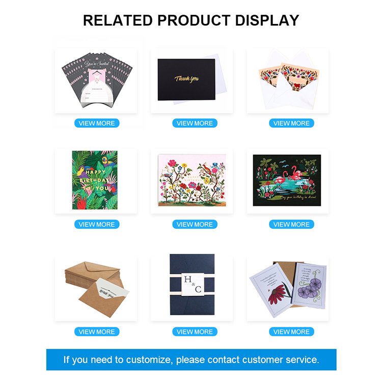 Printing Your Own Logo Postcard Greeting Cards With Envelope And Stickers