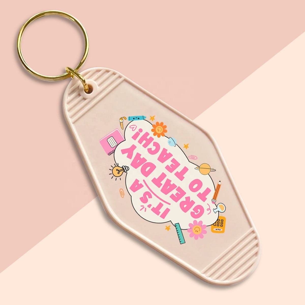 High Quality Uv Dtf Transfer Decals For Motel Keychain Custom Transfer Vinyl Design Stickers For Hotel Keychain