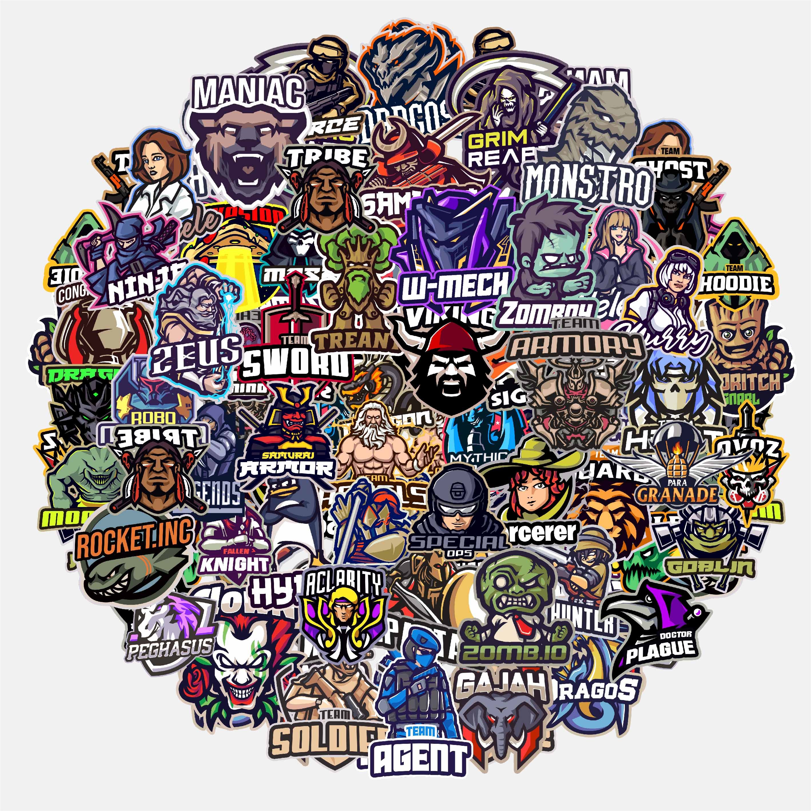 60 New design Anime Car Removable Vinyl stickers and decals for Anime Chainsaw Man Fans