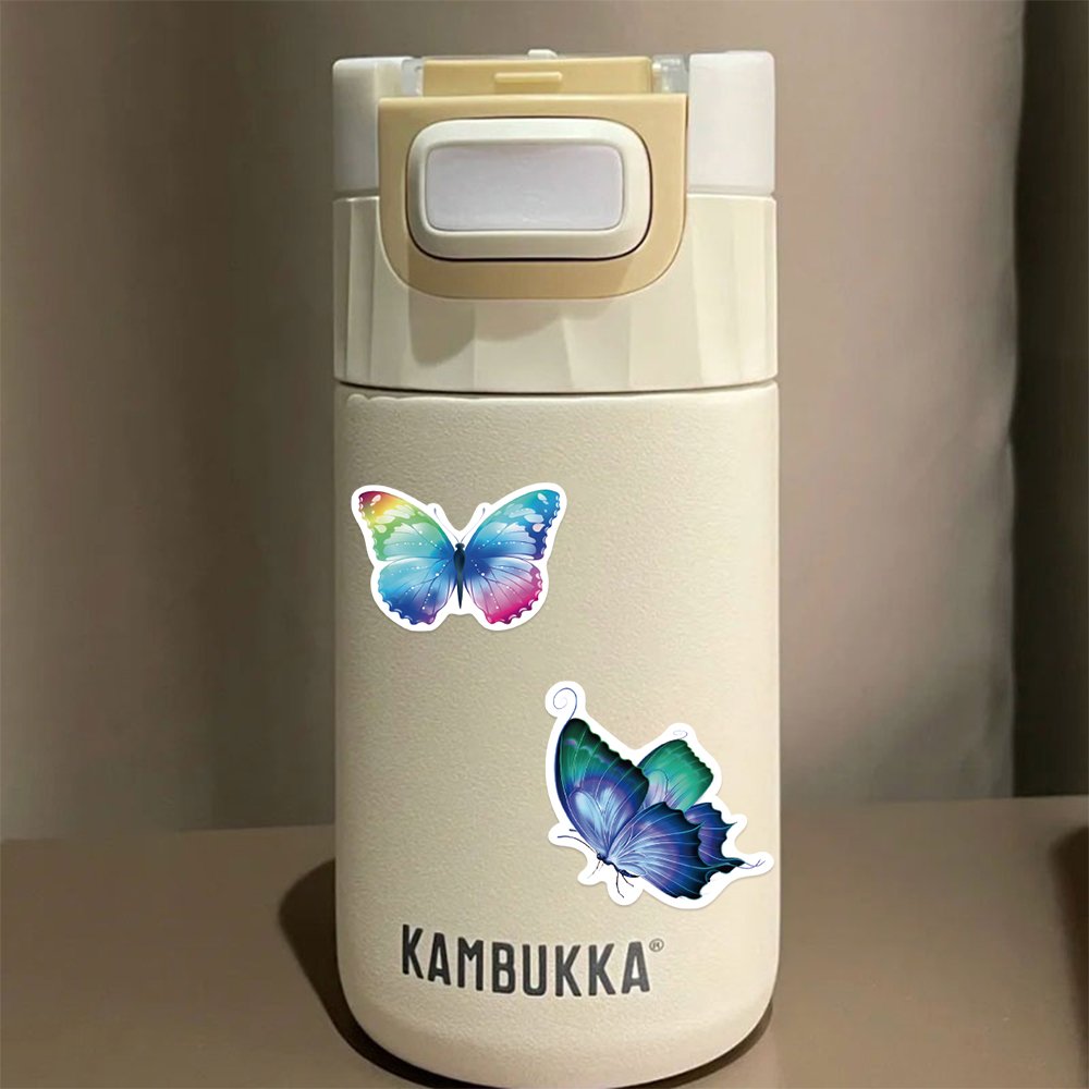 500pcs Butter-fly Roll Stickers Waterproof Material Diy Water Cup Desk Bag Dessert Box Decoration Reward Children Gift Toys