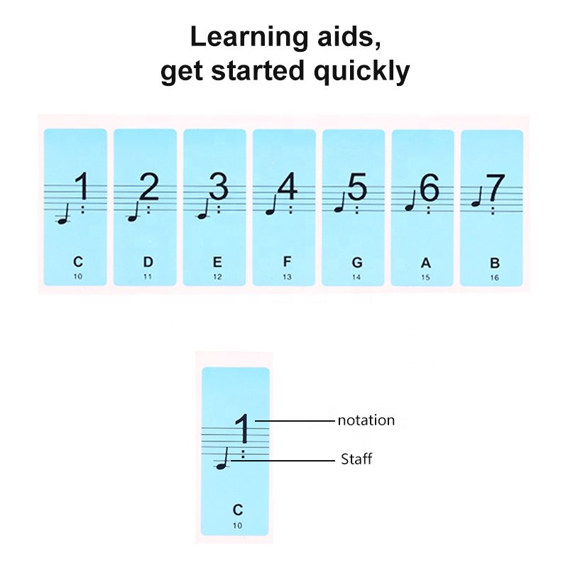 Piano keyboard stickers 49/54/61/88 Keys Without leaving glue Not to hurt the piano Beginner piano Support wholesale