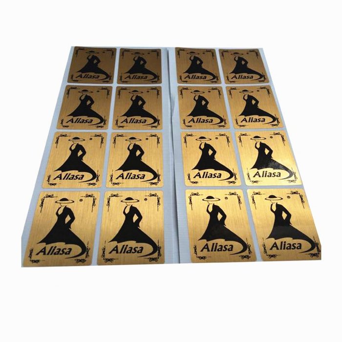 accept order with company logo labels printed embossed foil stickers