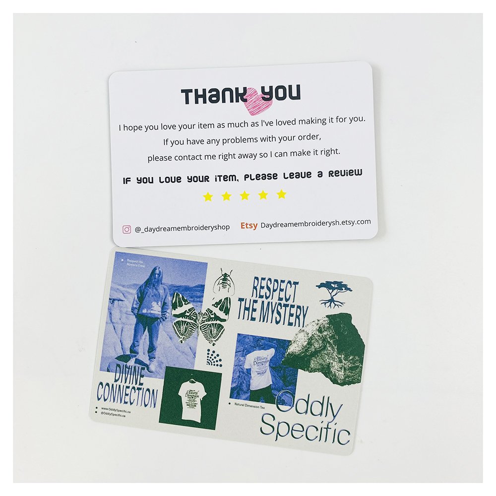 Small Business Full Color Printing Art Paper Custom Design Greeting Business Post Cards Thank You Cards