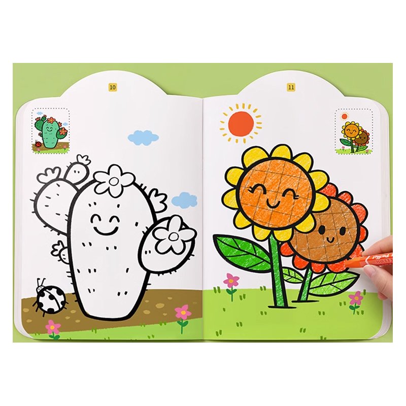 custom printing kids drawing colored libros manga activity coloring book with stickers