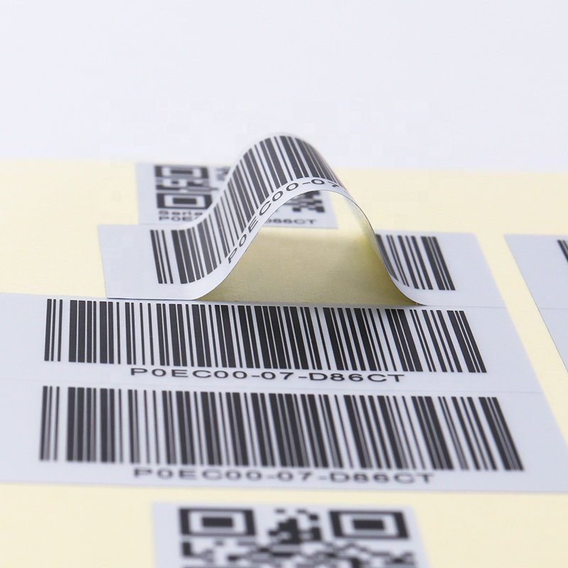 Custom matte silver heat resistant barcode sticker labels heat-resistant adhesive multilayer label bar code label sticker