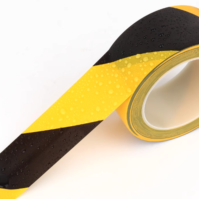 HONGFU PVC black and yellow warning tape for safety protection, ground markings, yellow and black lines, colored floor stickers