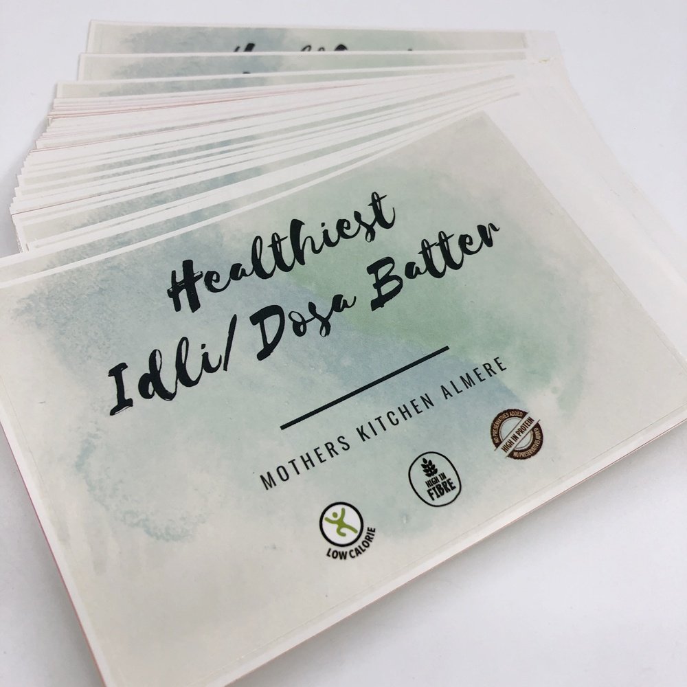Waterproof custom printed self adhesive paper sticker labels for plastic food pouch bag