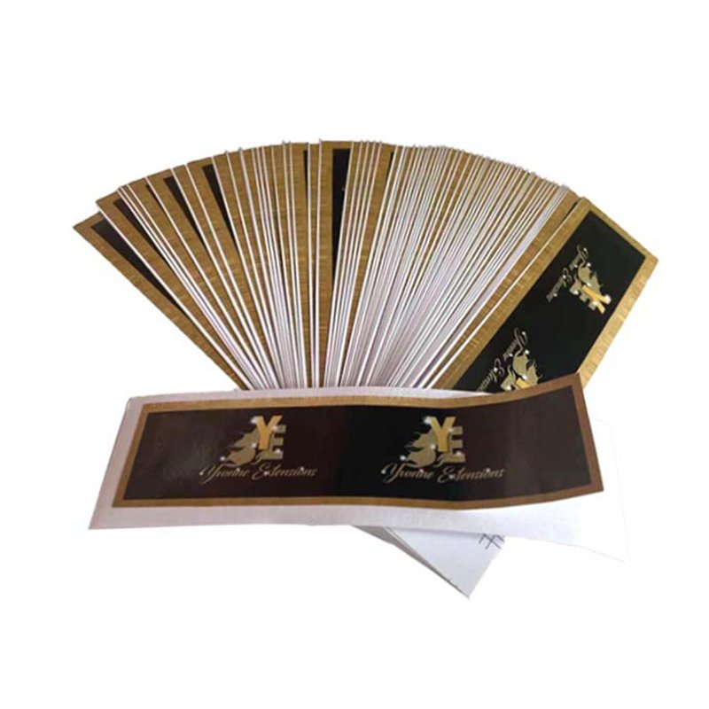 Custom Logo Bundle Packaging Wig Hair Extension Wrap hair care Product Packaging Adhesive label sticker for hair products