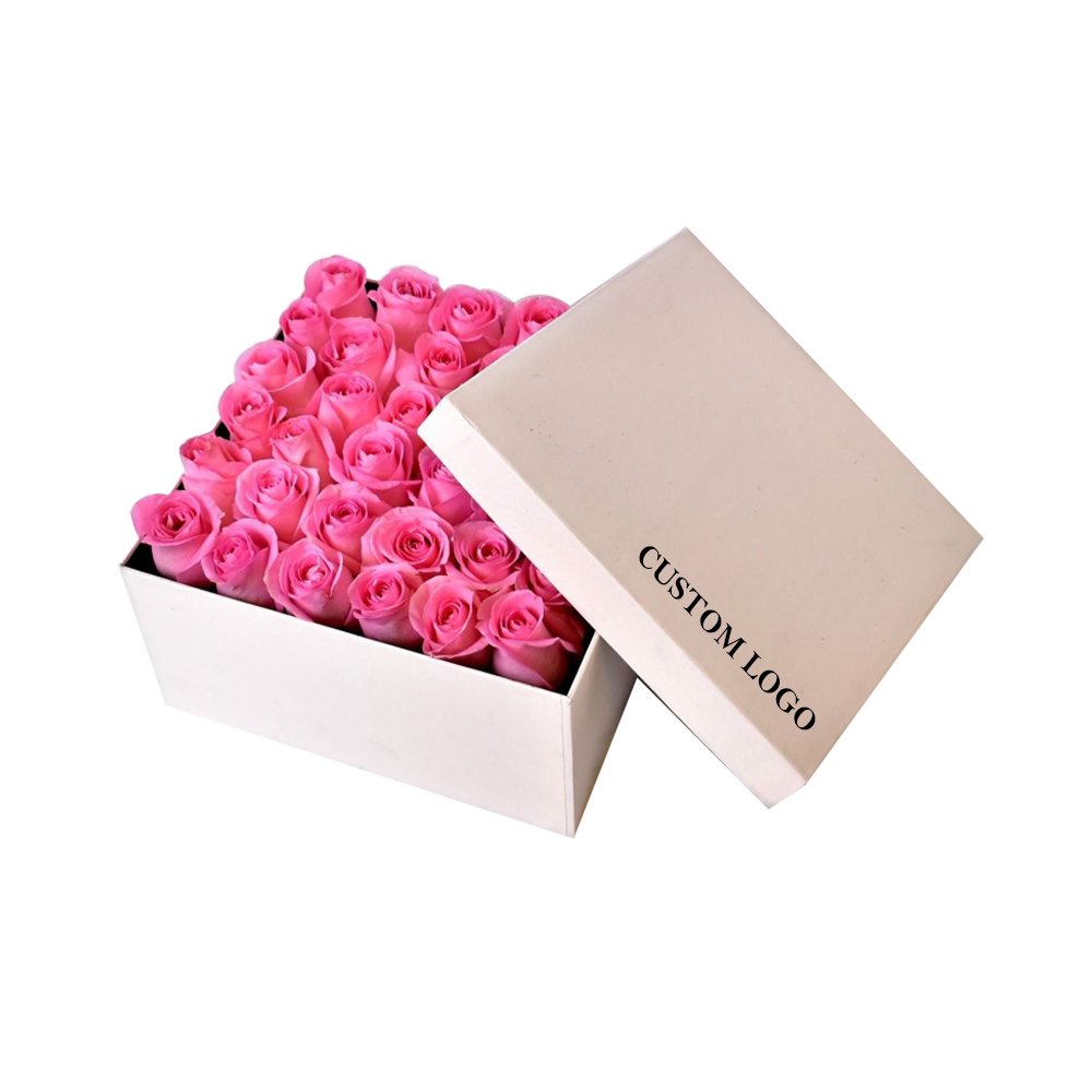 Wholesale Birthday I Love You Roses Gift Custom Paper Black Luxury Shipping Flower Box