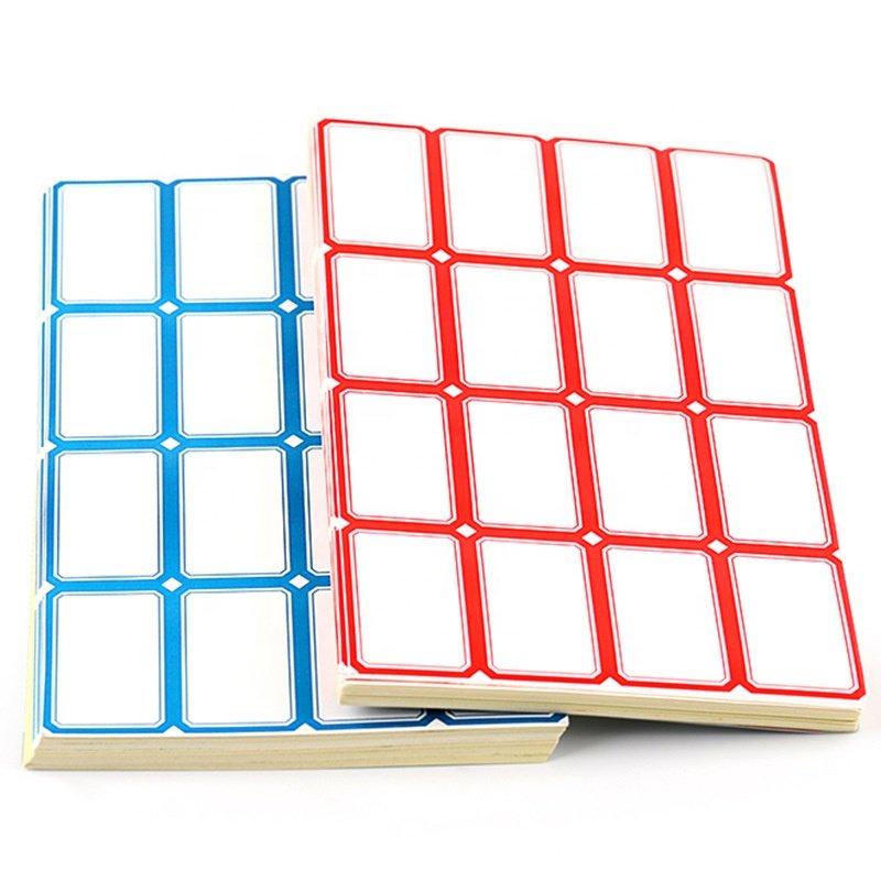 UNKGO Self-adhesive sheet label paper handwritten small 16pcs sticker office supplies classification index paper blank sticker