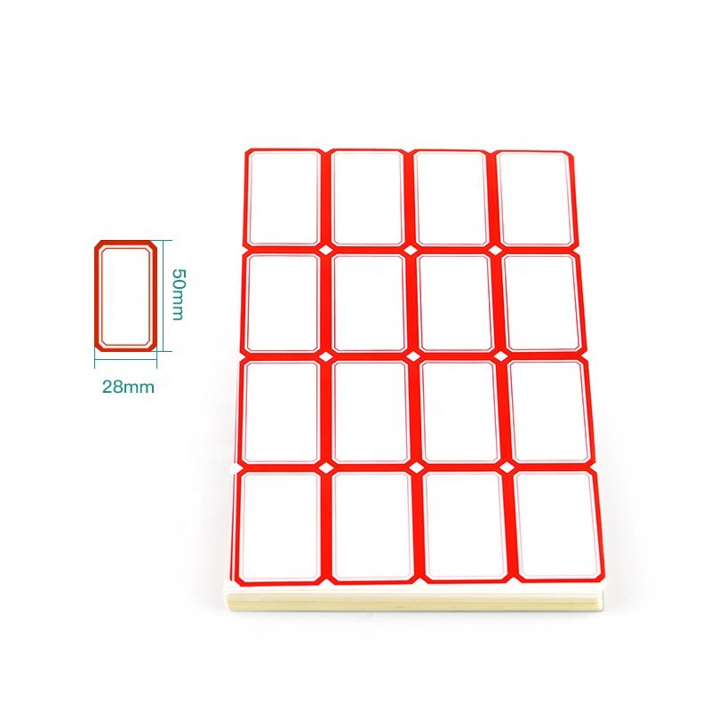 UNKGO Self-adhesive sheet label paper handwritten small 16pcs sticker office supplies classification index paper blank sticker