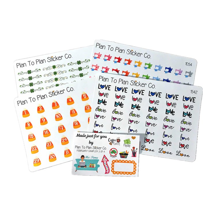 Custom Kiss Cut Paper Sticker Sheet Monthly Weekly Daily Planner Sticker Printing Journal Stickers