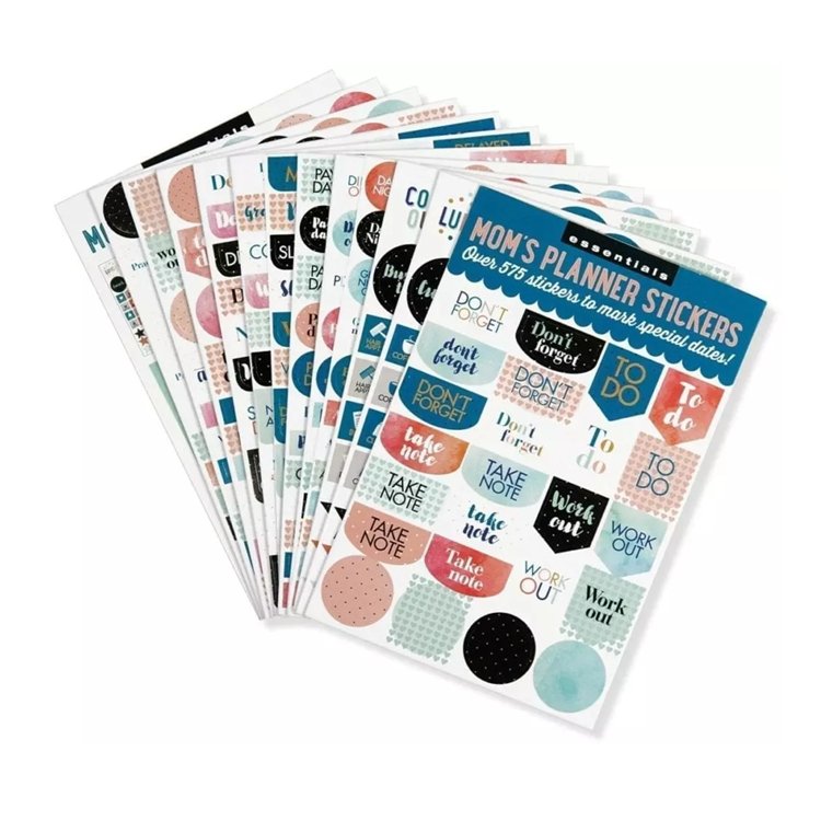 Custom Kiss Cut Paper Sticker Sheet Monthly Weekly Daily Planner Sticker Printing Journal Stickers