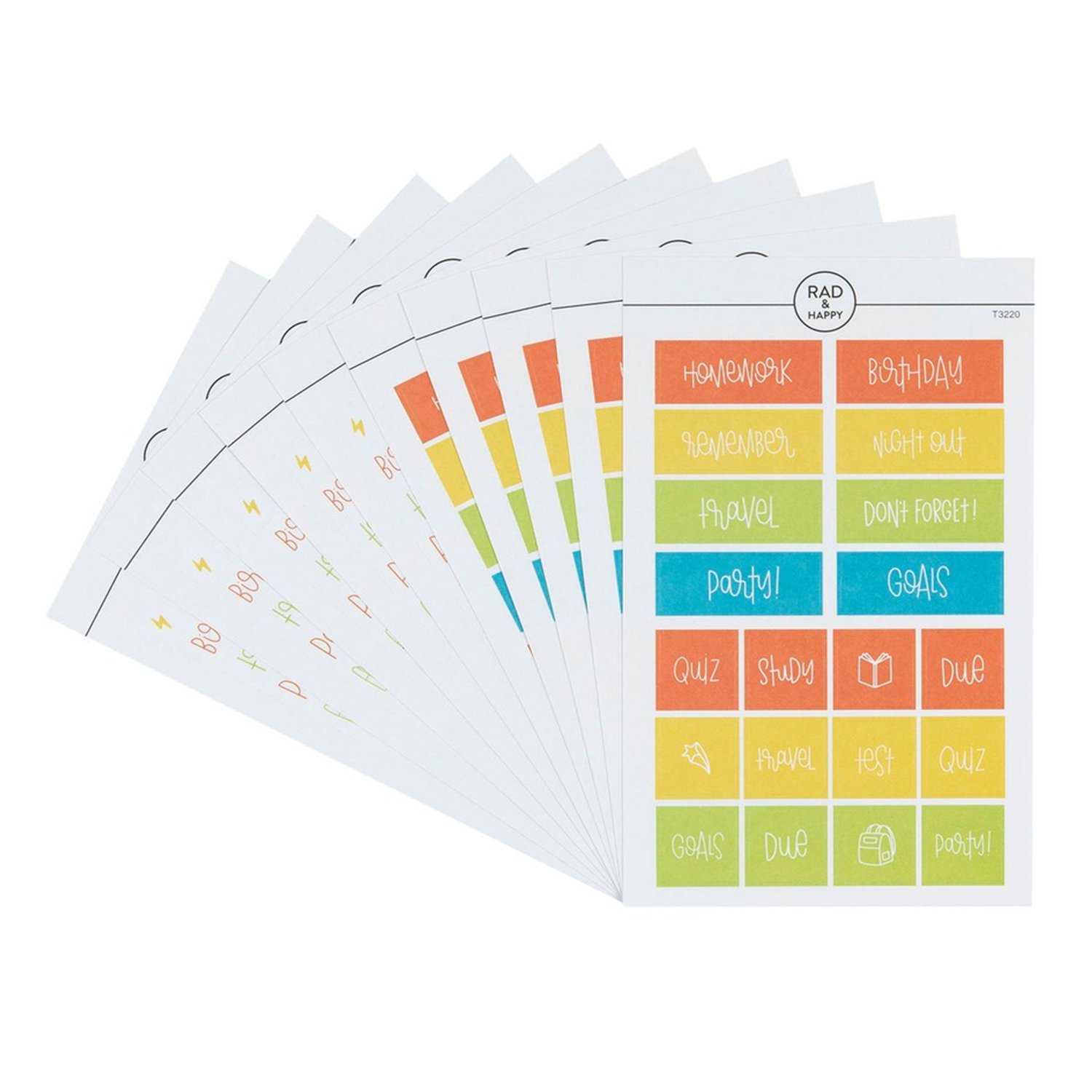 Custom Kiss Cut Paper Sticker Sheet Monthly Weekly Daily Planner Sticker Printing Journal Stickers