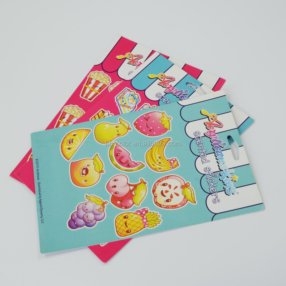 Custom Sticker Scratch and Sniff Scented Paper Sticker Set