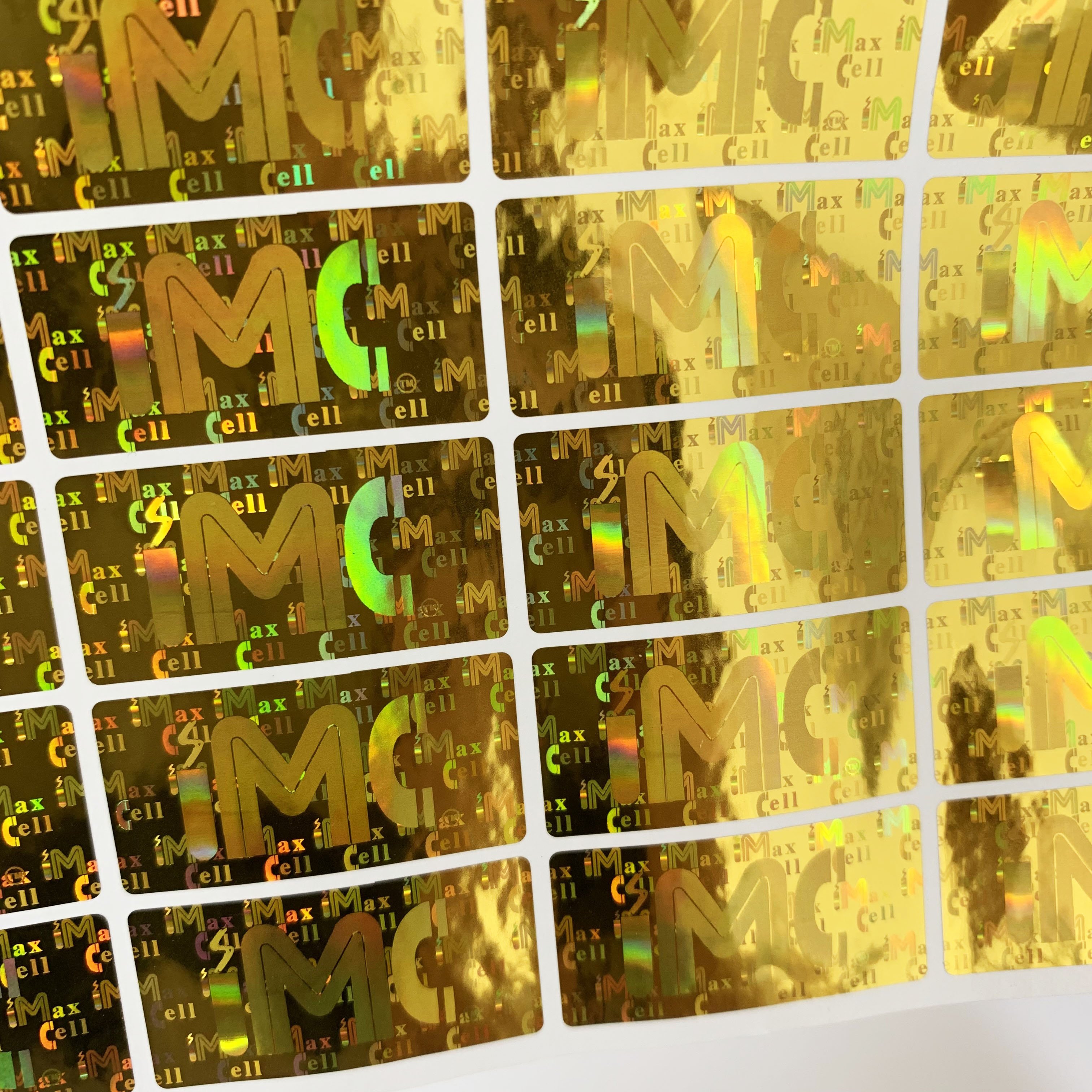 Gold hologram stickers custom, 3D Security Hologram sticker, Tamper-resistant stickers custom Logo for Cosmetic jewelry box