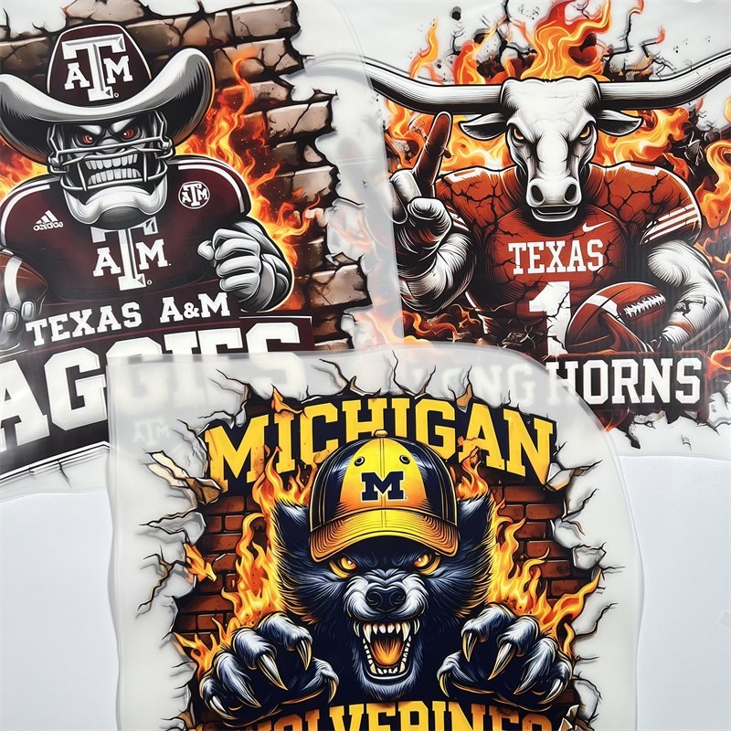 Customized style design DTF Transfers Printing Screen Heat Transfer Vinyl Heat Iron on Stickers For Tshirts