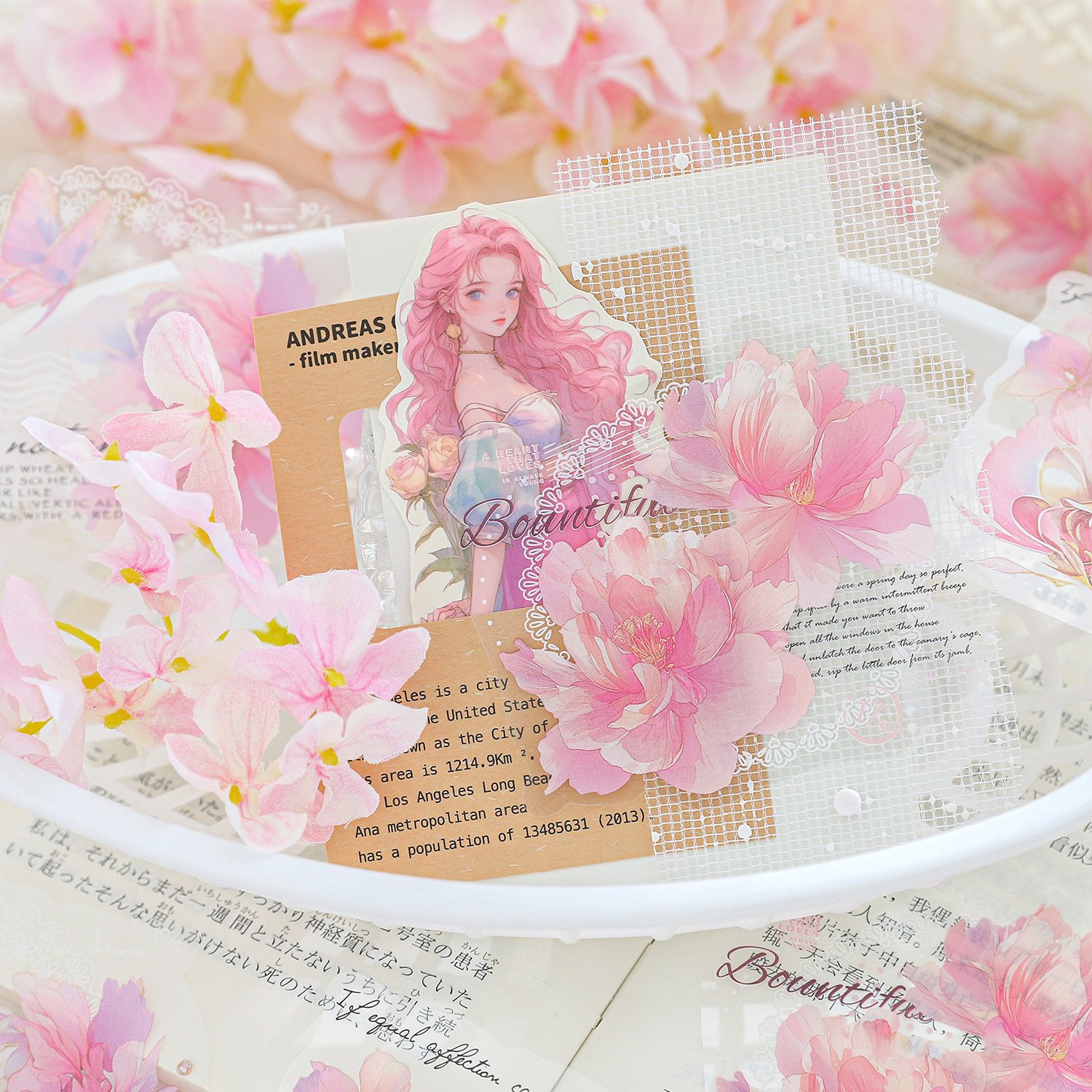 10pcs/pack sticker pack wind flower trailing shadow series lace collage handbook DIY material decorative stickers