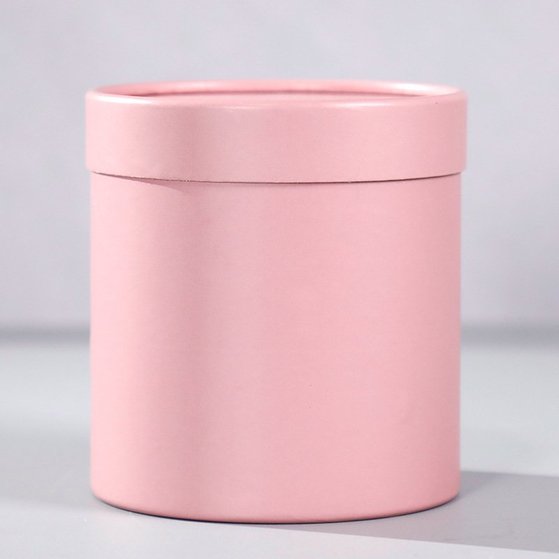 Wholesale Flower Material Supplies Single Round Bouquet Cylinder Flower Packaging Box for Valentine's Day