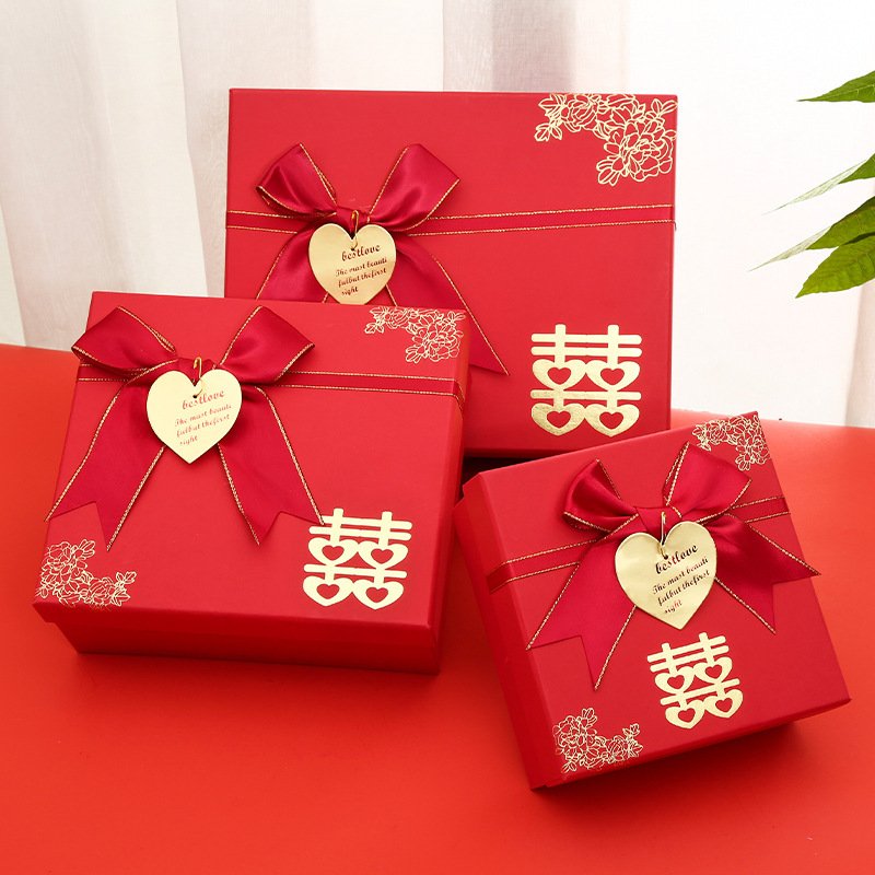 Gift box custom wedding candy box Chinese wedding engagement partner Valentine's Day custom packaging box