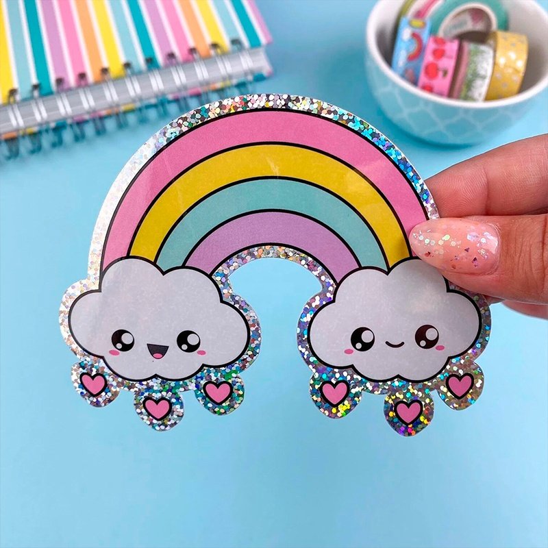 Glitter Sticker Custom Flashing Mobile Cell Case Back Sticker For Phone