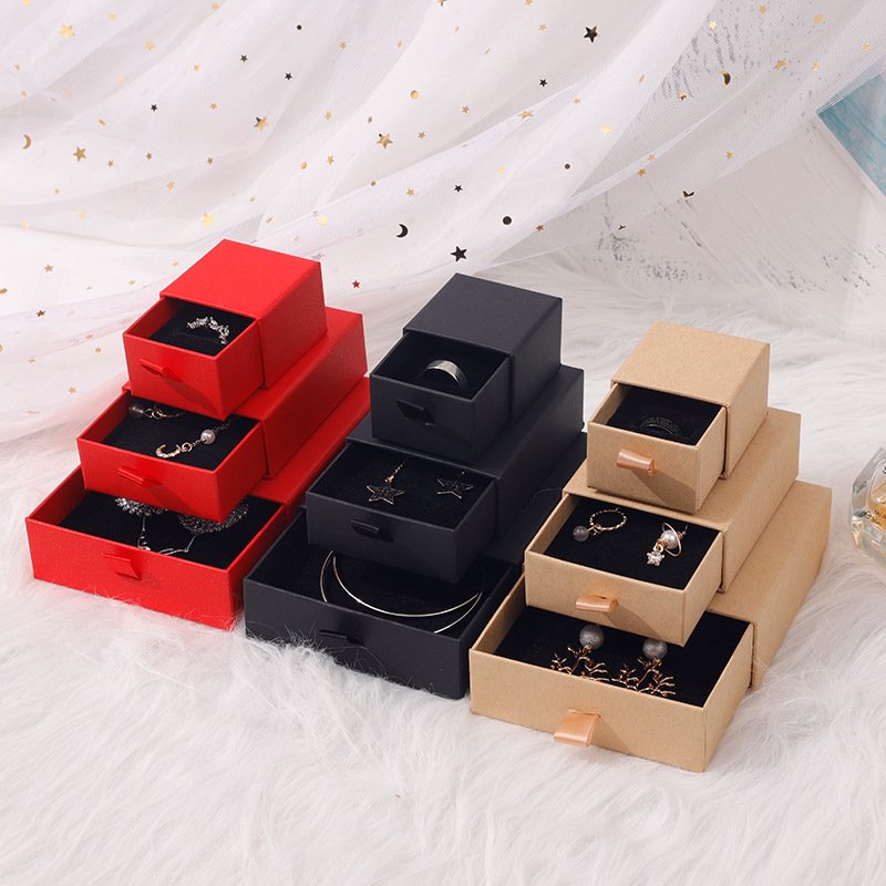 Custom Logo Gift Slide Storage Paper Drawer Sliding Boxes For Jewelry Packaging