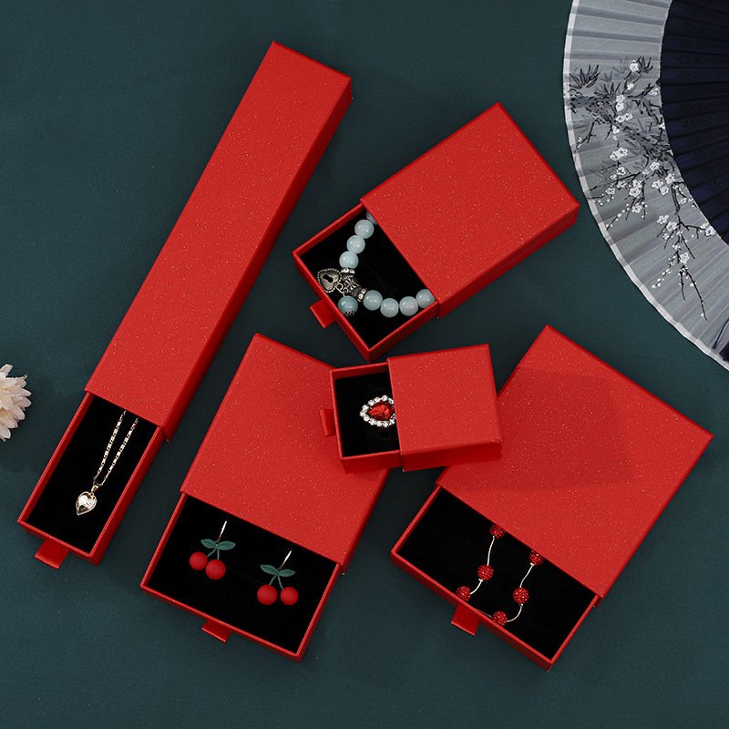 Custom Logo Gift Slide Storage Paper Drawer Sliding Boxes For Jewelry Packaging