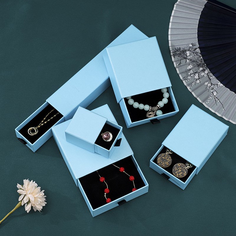 Custom Logo Gift Slide Storage Paper Drawer Sliding Boxes For Jewelry Packaging