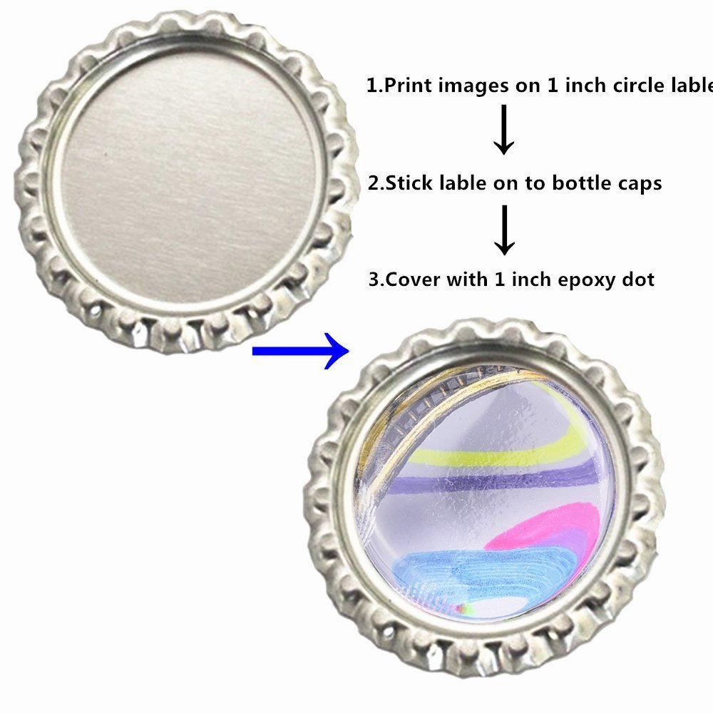 1 inch round Clear domed epoxy resin sticker