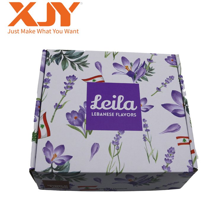 XJY Elegant Printed Corrugated Kraft Cardboard Paper Box Luxury Baby Gift Shipping for Small Businesses Chemise Design