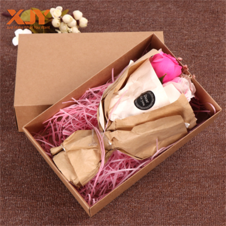 XJY Elegant Printed Corrugated Kraft Cardboard Paper Box Luxury Baby Gift Shipping for Small Businesses Chemise Design