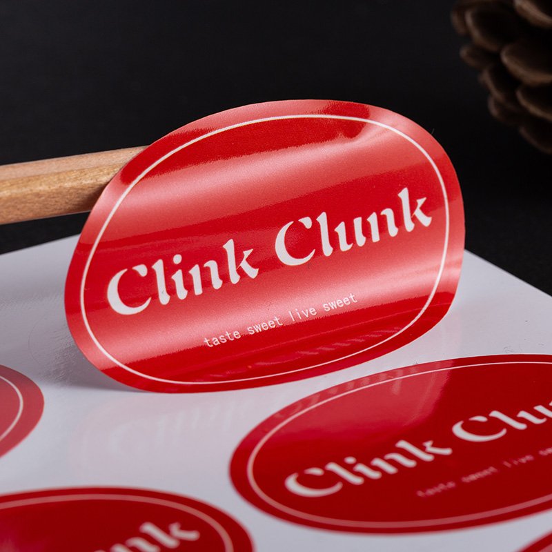 PVC colorful waterproof logo sticker custom matte finish vinyl packaging label die cut sticker