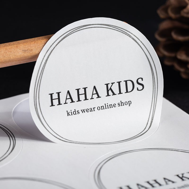 PVC colorful waterproof logo sticker custom matte finish vinyl packaging label die cut sticker