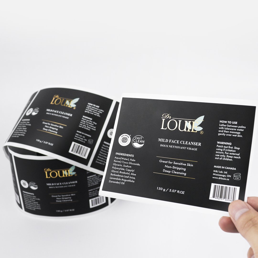 Personalized Customized Logo Printing Hot Stamping Gold Sticker Bottle Packaging Label Product Waterproof Label Foil Sticker
