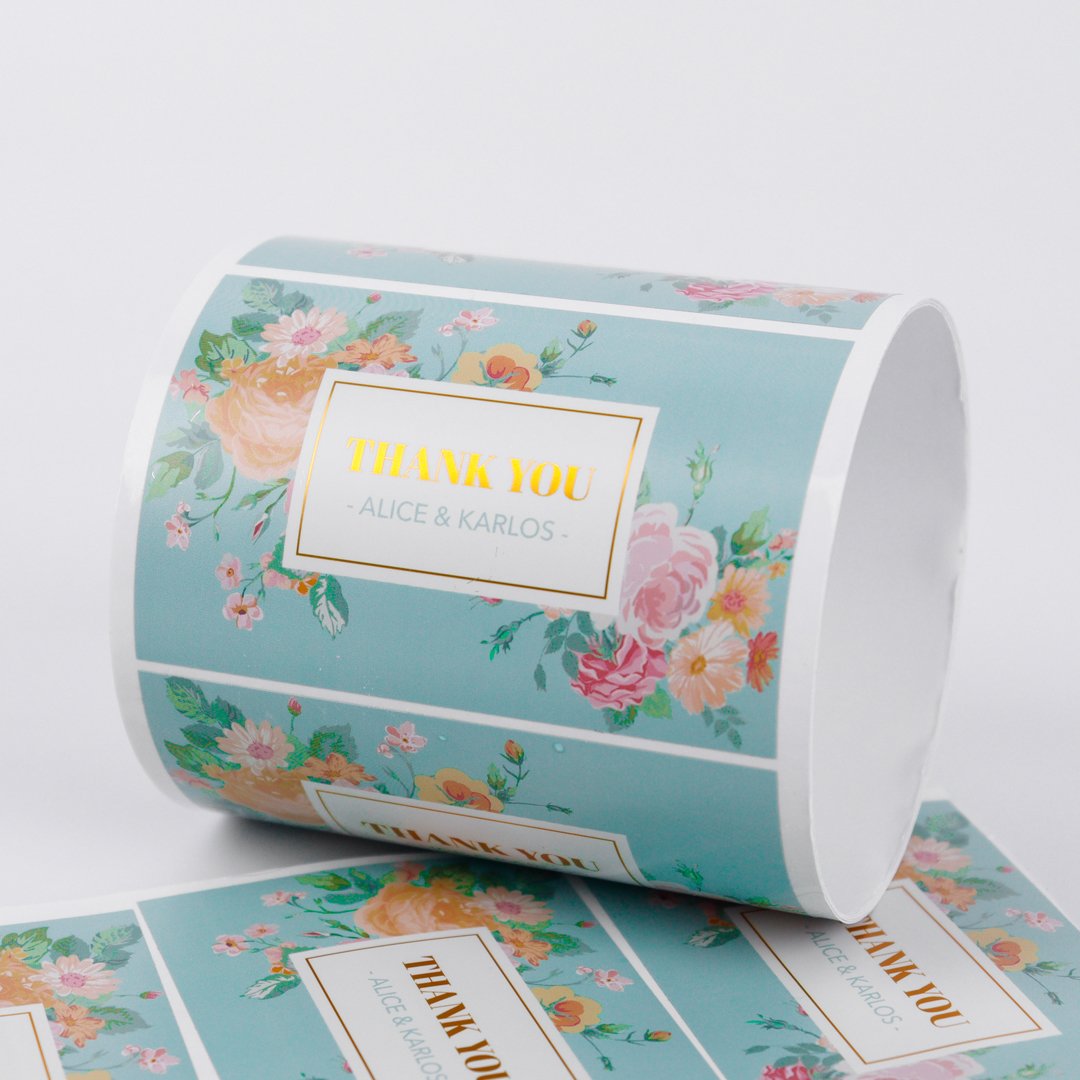Personalized Customized Logo Printing Hot Stamping Gold Sticker Bottle Packaging Label Product Waterproof Label Foil Sticker
