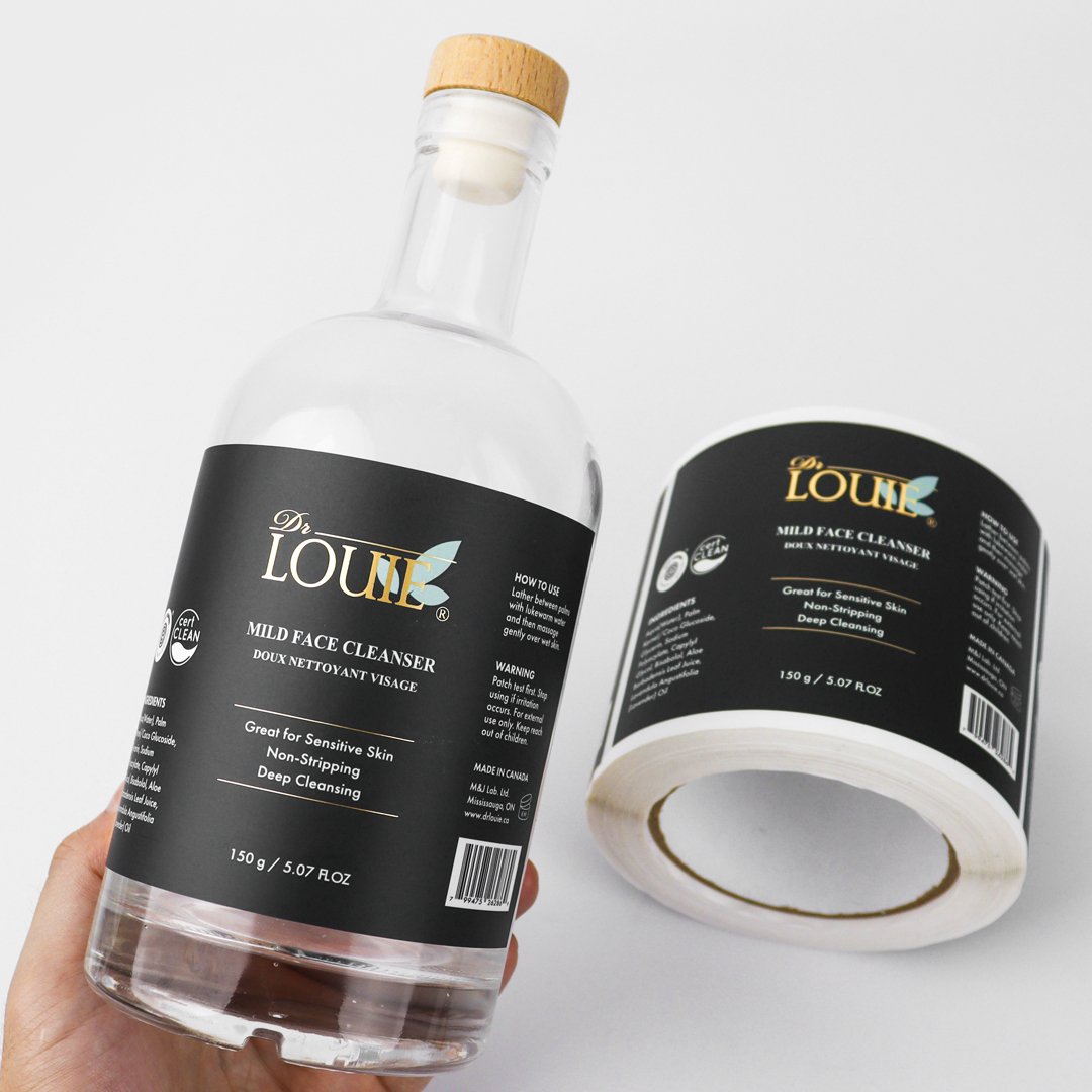 Personalized Customized Logo Printing Hot Stamping Gold Sticker Bottle Packaging Label Product Waterproof Label Foil Sticker