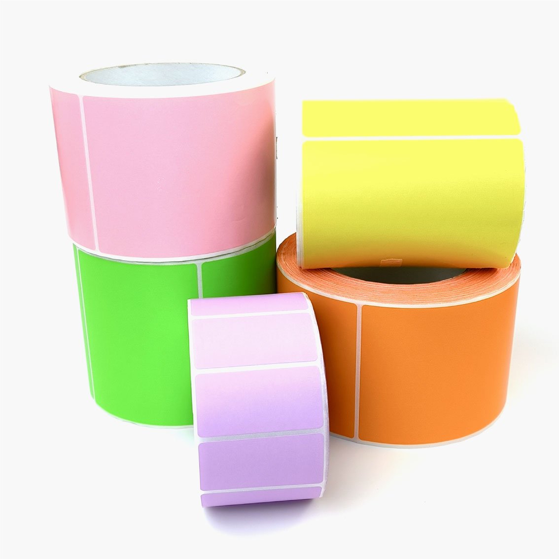 Custom size color thermal label sticker roll 4x3 inches adhesive thermal label sticker for thermal printer