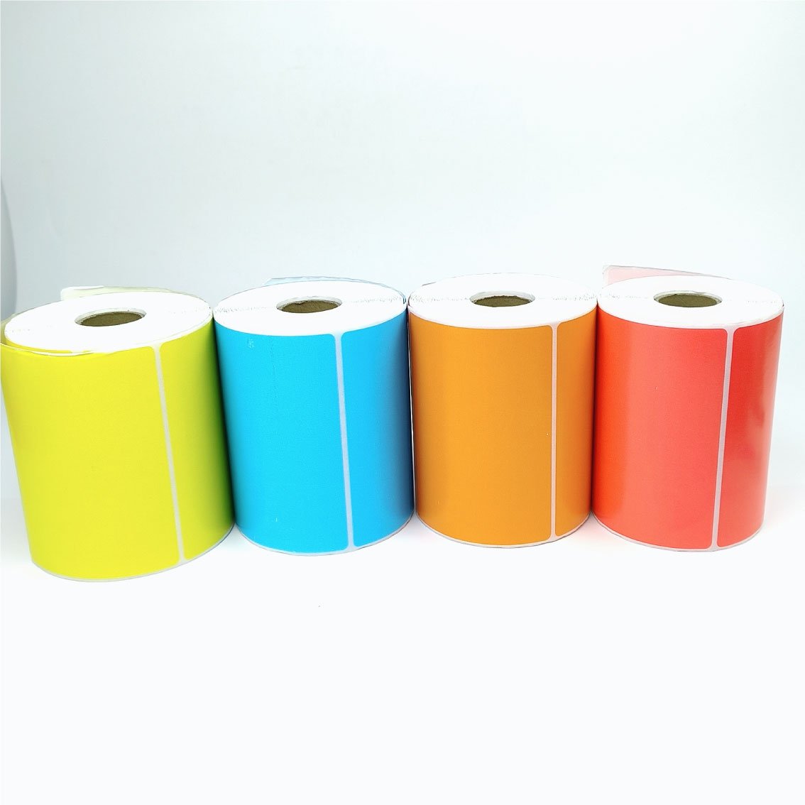 Custom size color thermal label sticker roll 4x3 inches adhesive thermal label sticker for thermal printer