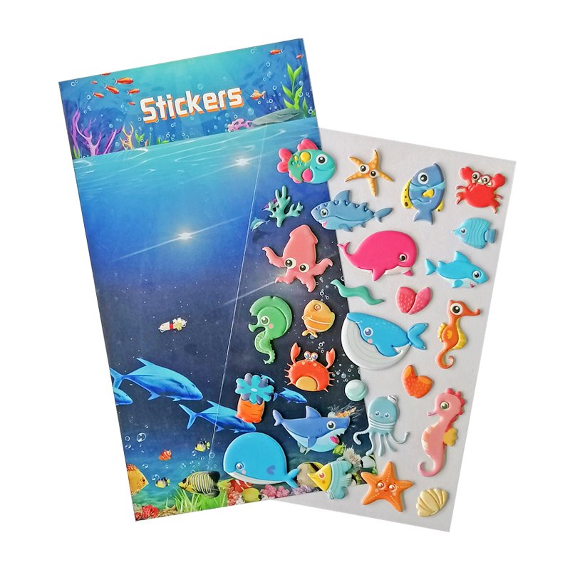 Custom Kawaii Children Decorative 3D Puffy Stickers For Kids, 3D Puffy Bubble Stickers For Kids