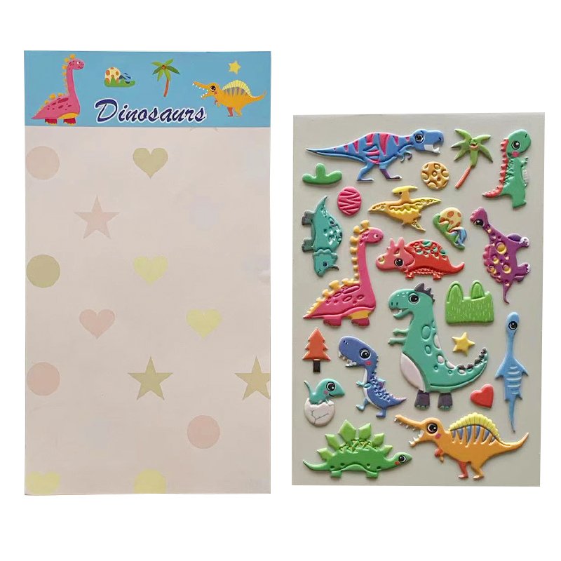 Custom Kawaii Children Decorative 3D Puffy Stickers For Kids, 3D Puffy Bubble Stickers For Kids