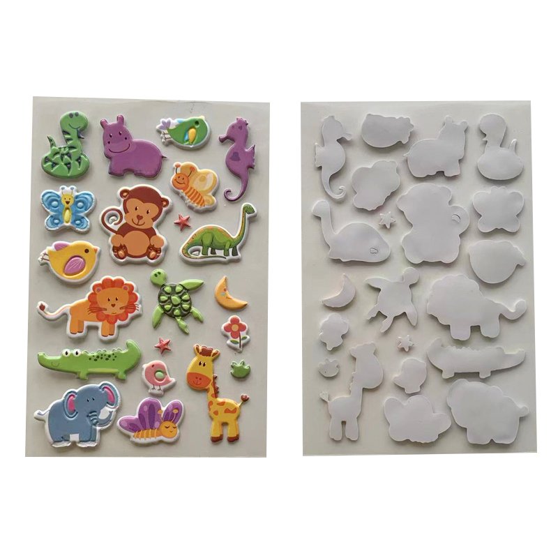 Custom Kawaii Children Decorative 3D Puffy Stickers For Kids, 3D Puffy Bubble Stickers For Kids