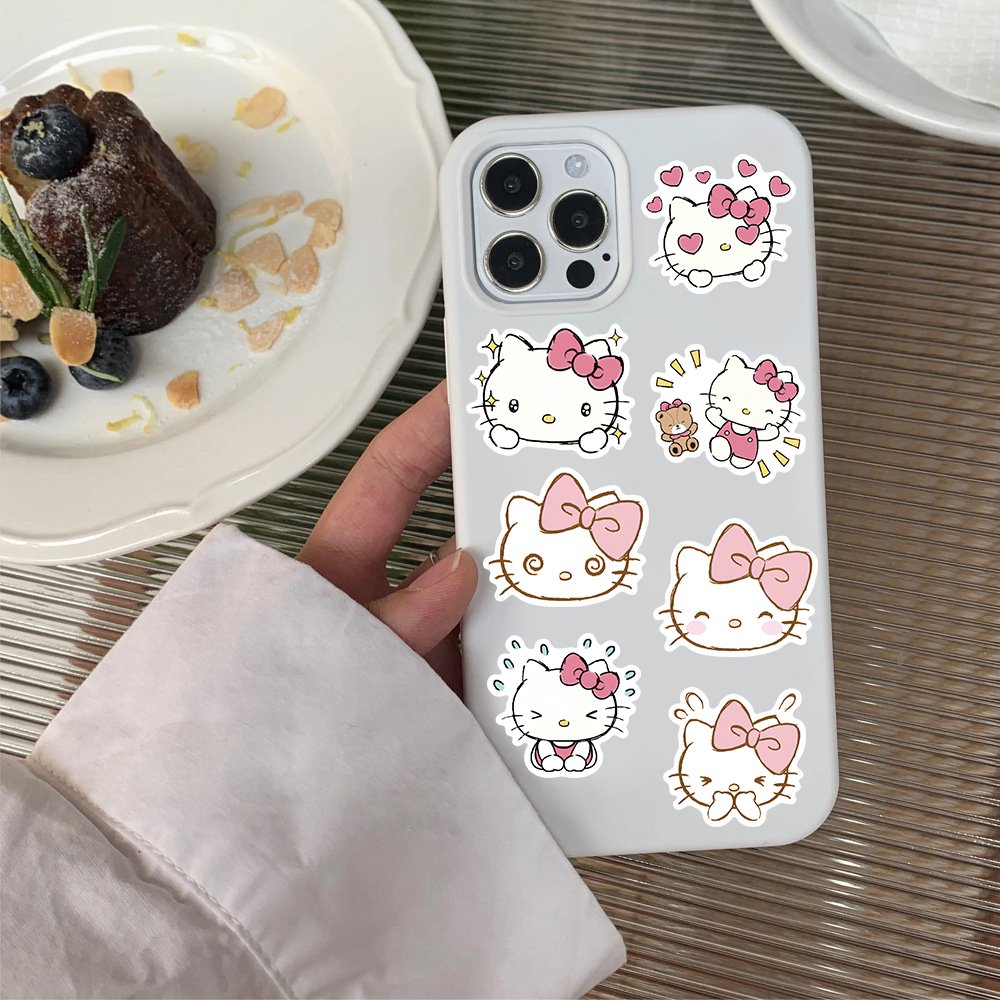 50pcs Cute Cartoon Kitten Graffiti Stickers Diy Scrapbook Diary Laptop Skateboard Waterproof Decorative Toy Gift Sticker