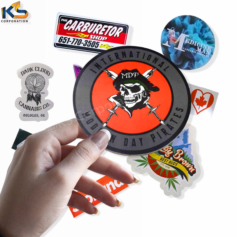 Custom Any Text Image Adhesive Printing Round Label Stickers Vinyl Stickers Printing Round Logo Sticker