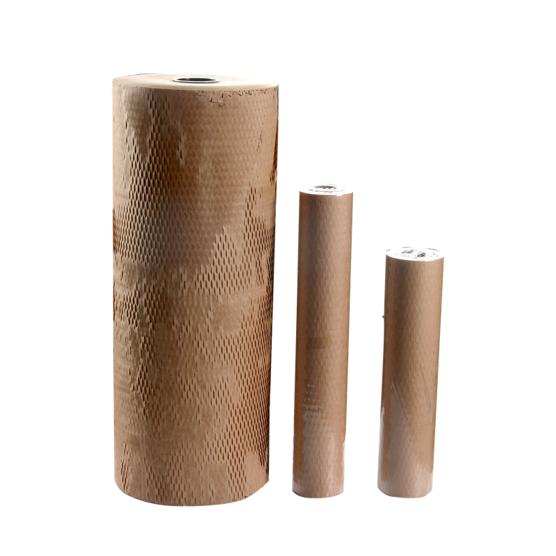 Honeycomb Packing Paper Wrap Recycled Cushioning Wrapping Paper Roll with 20 Fragile Sticker Labels