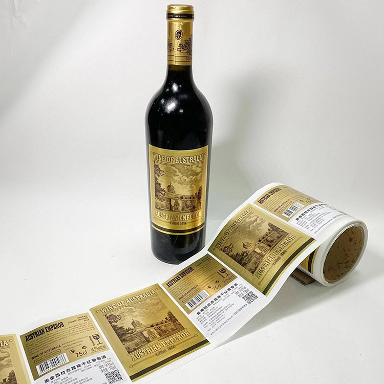 Wine Sticker Label for Bottle Free Design Self-adhesive Printed Unique Party Celebration Happy Birthday Waterproof Cosmetic Cmd